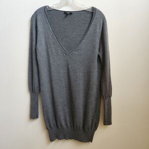 Eileen Fisher Sweater Women XS Merino Wool Gray Heather Pullover Minimalist Chic